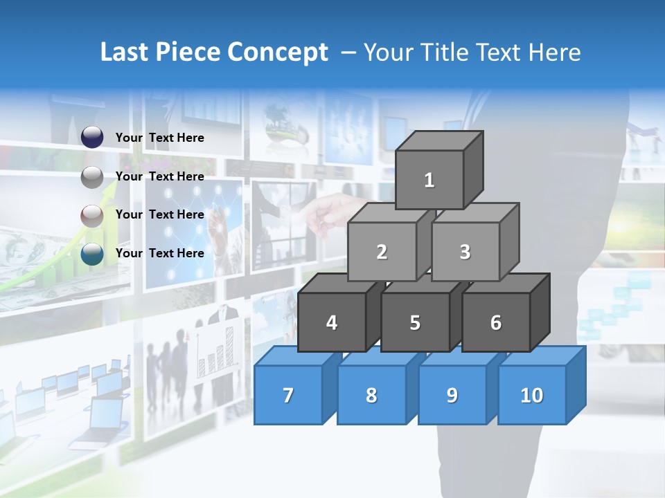 Broadcasting Flat Search PowerPoint Template