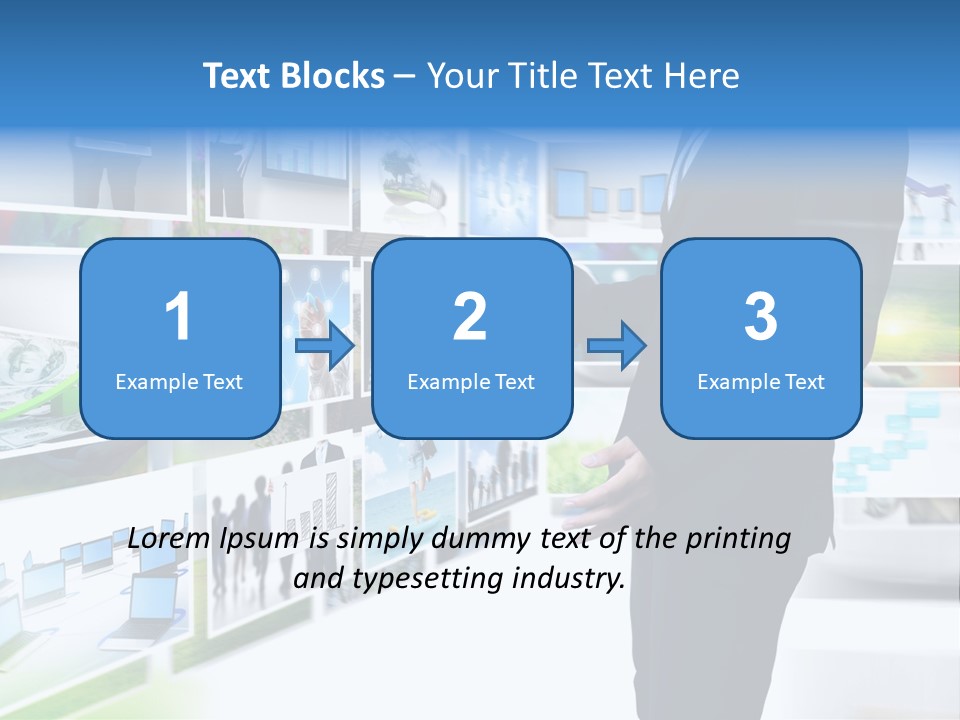Broadcasting Flat Search PowerPoint Template