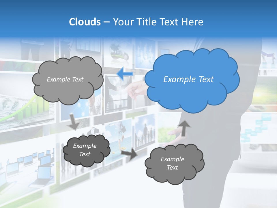 Broadcasting Flat Search PowerPoint Template
