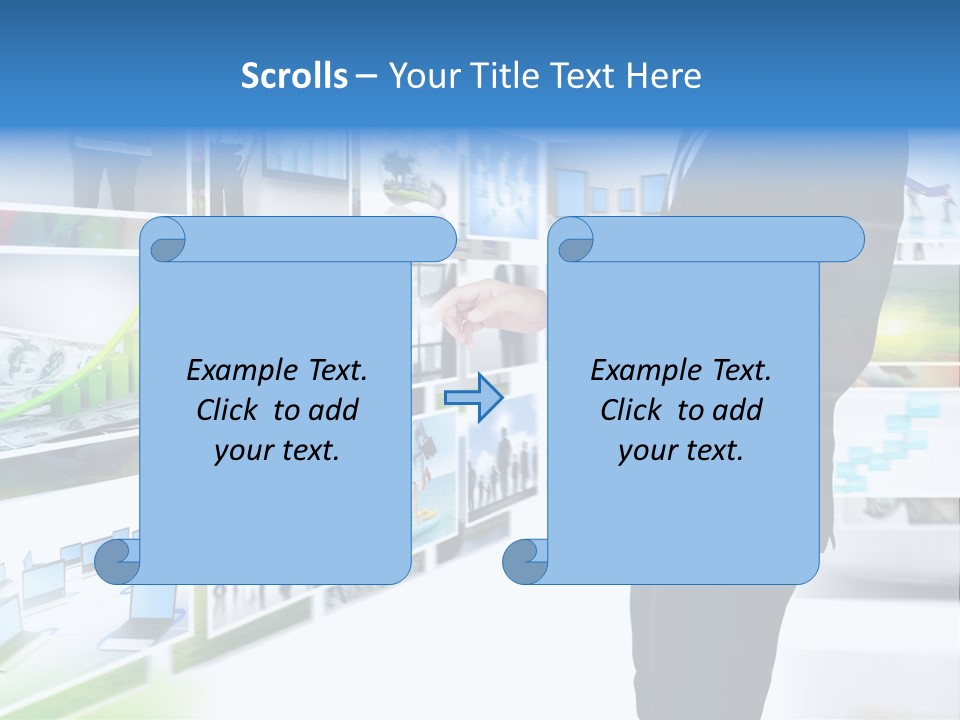 Broadcasting Flat Search PowerPoint Template