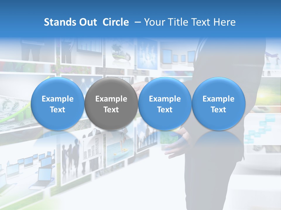 Broadcasting Flat Search PowerPoint Template