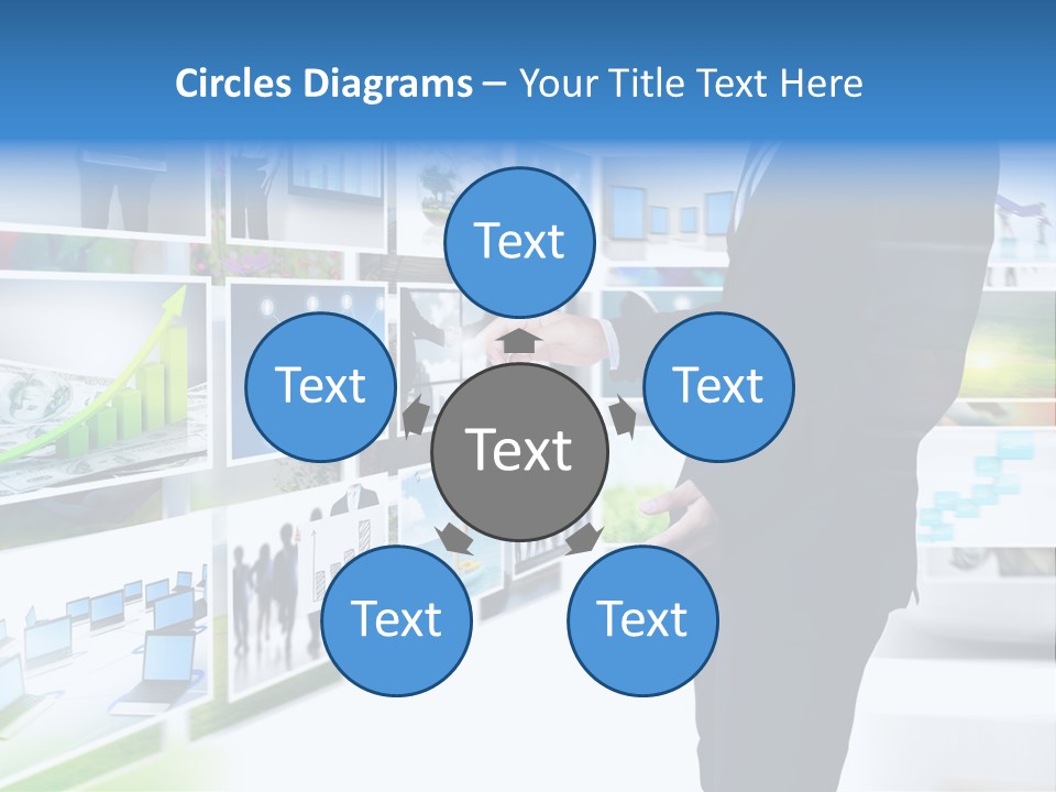 Broadcasting Flat Search PowerPoint Template