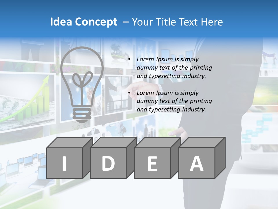 Broadcasting Flat Search PowerPoint Template