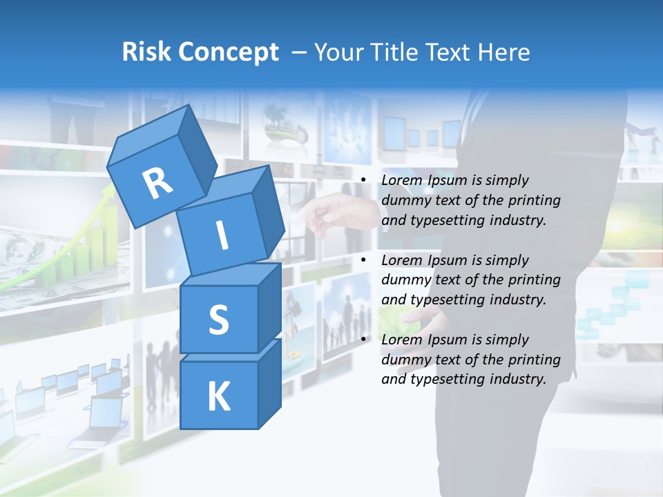 Broadcasting Flat Search PowerPoint Template