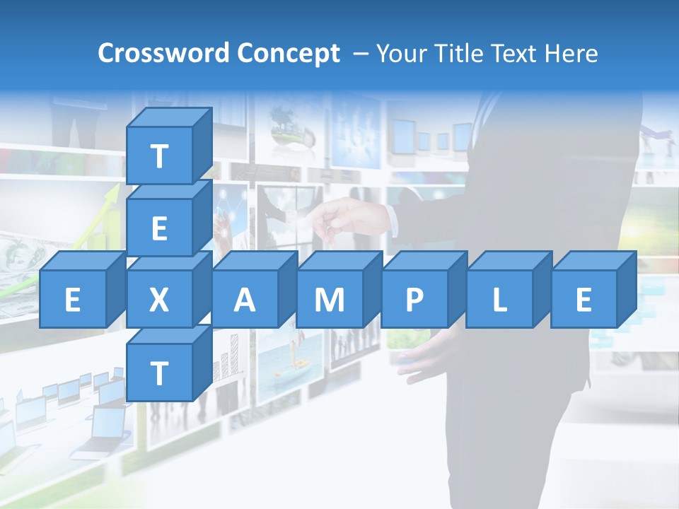 Broadcasting Flat Search PowerPoint Template