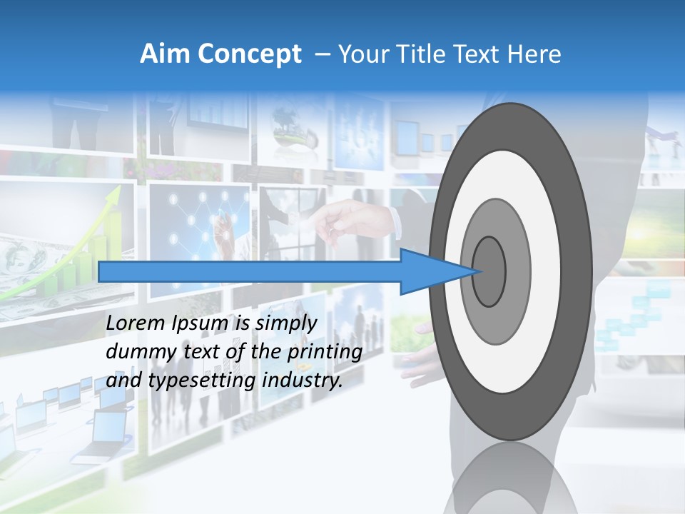 Broadcasting Flat Search PowerPoint Template