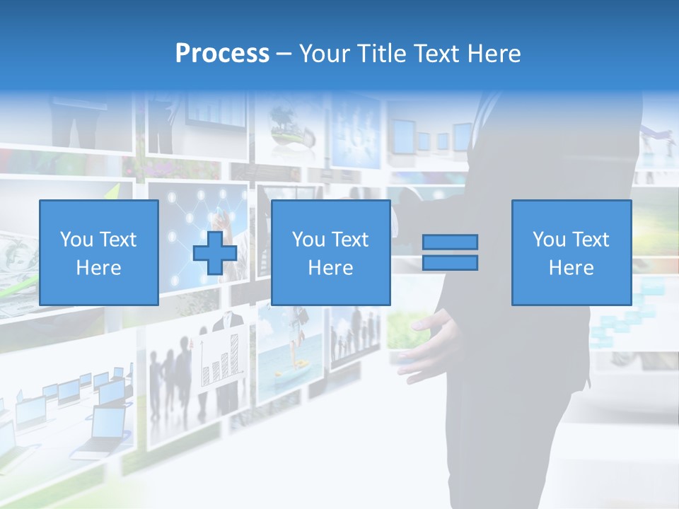 Broadcasting Flat Search PowerPoint Template