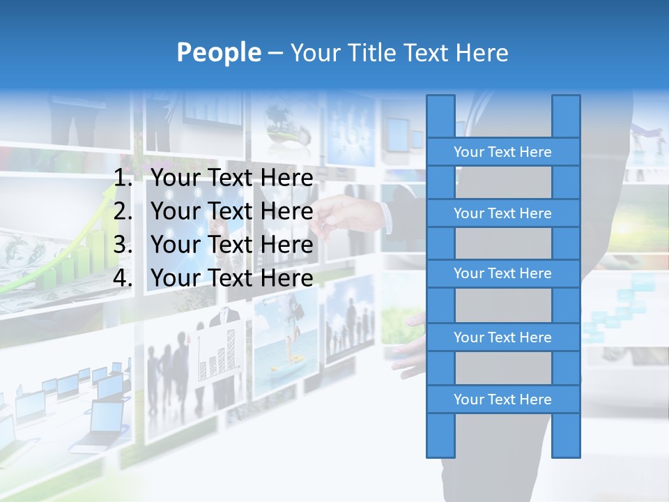 Broadcasting Flat Search PowerPoint Template