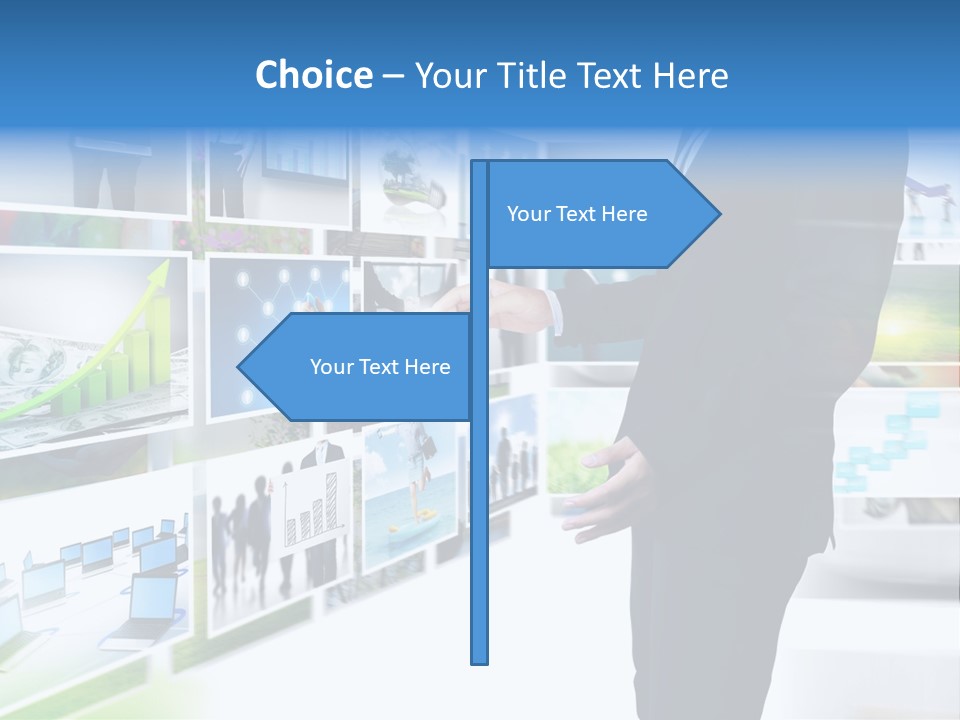 Broadcasting Flat Search PowerPoint Template