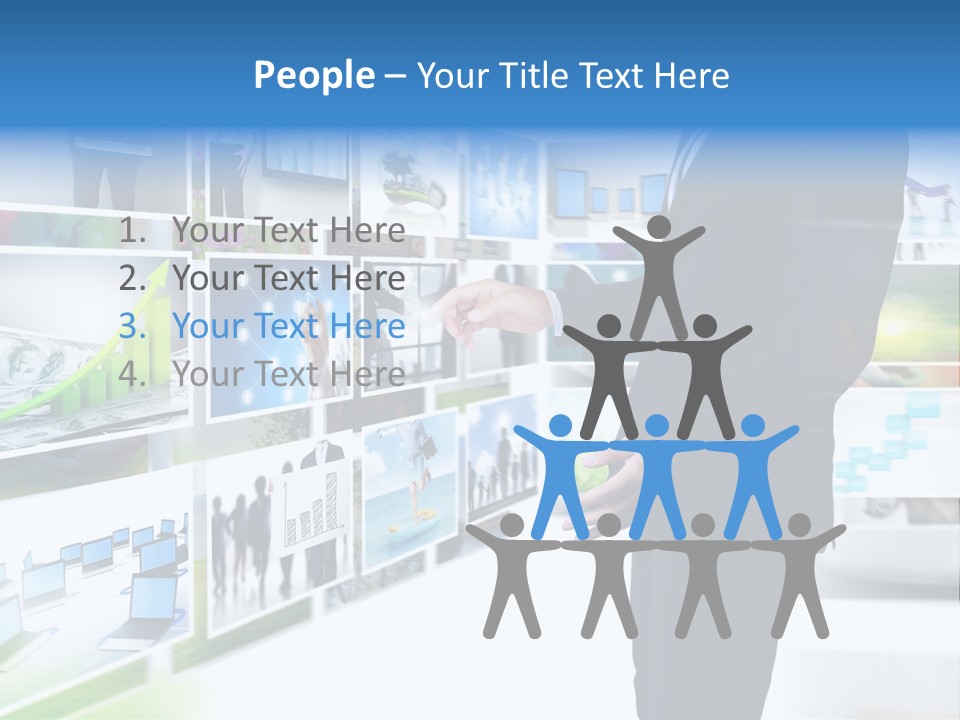 Broadcasting Flat Search PowerPoint Template