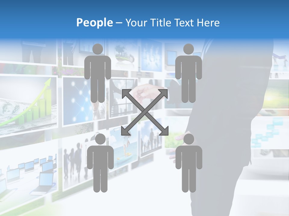 Broadcasting Flat Search PowerPoint Template