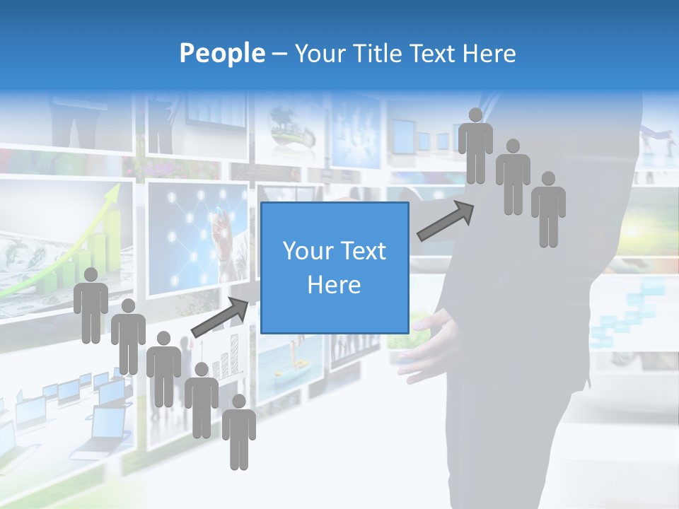 Broadcasting Flat Search PowerPoint Template