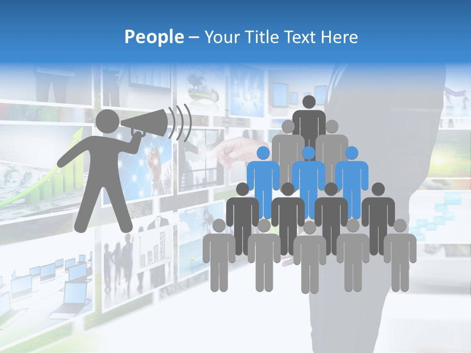 Broadcasting Flat Search PowerPoint Template