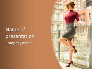 Urban Attractive Skirt PowerPoint Template