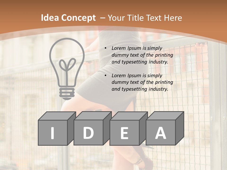 Urban Attractive Skirt PowerPoint Template