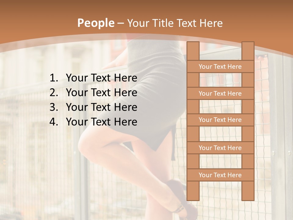 Urban Attractive Skirt PowerPoint Template