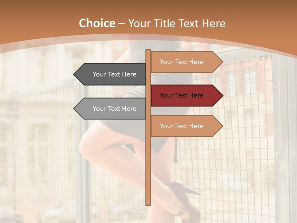 Urban Attractive Skirt PowerPoint Template