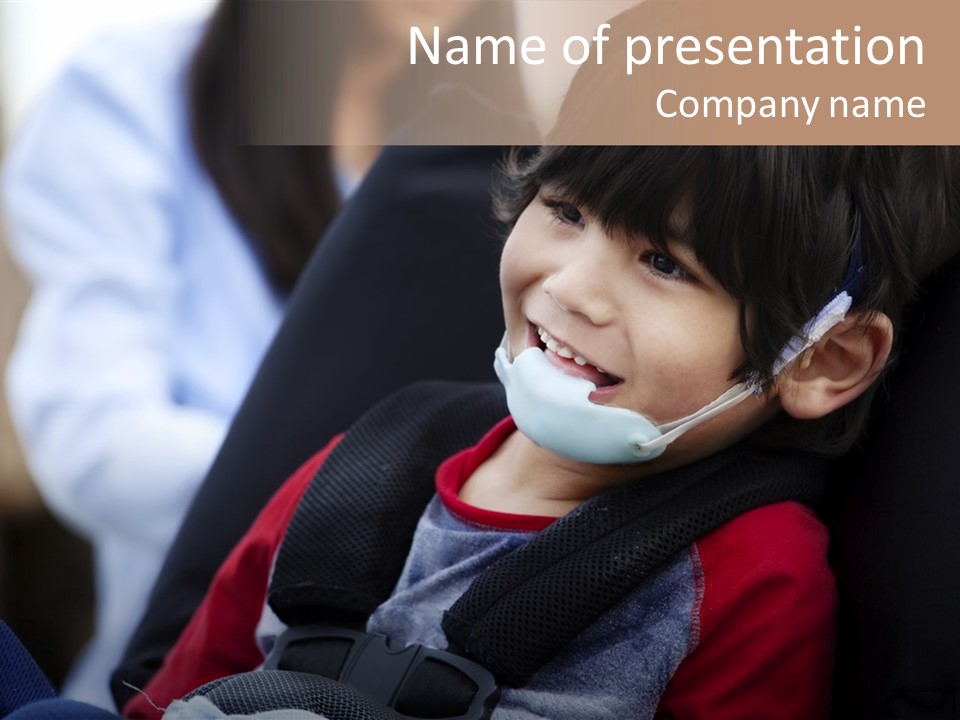 Beautiful Handicap Cerebral PowerPoint Template