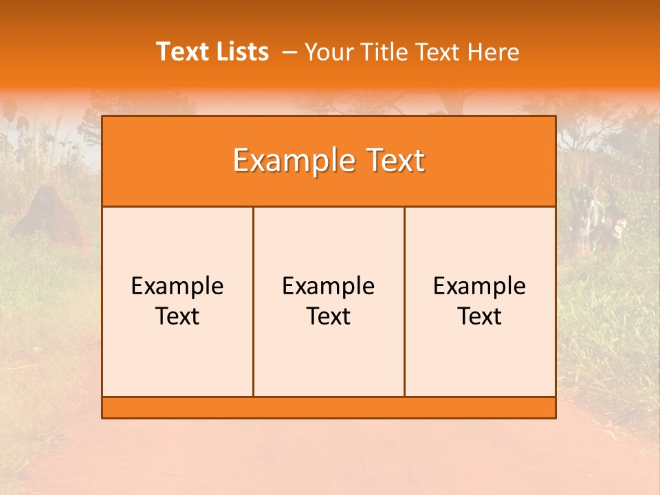 A Group Of People Riding Bikes Down A Dirt Road PowerPoint Template
