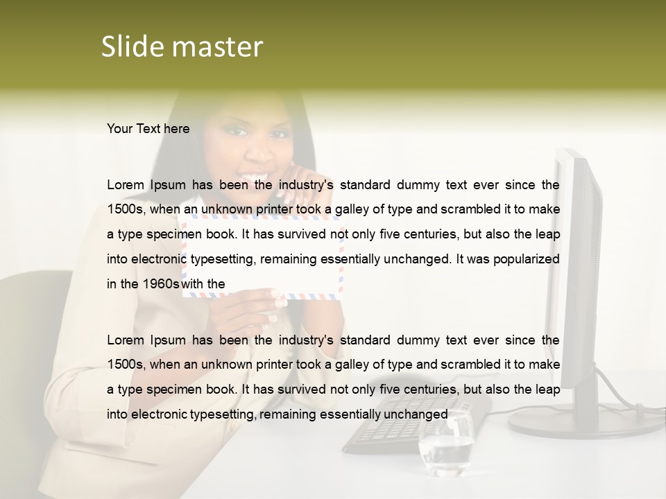 Hand Natural Letter PowerPoint Template