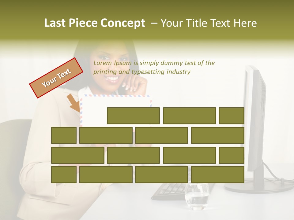 Hand Natural Letter PowerPoint Template