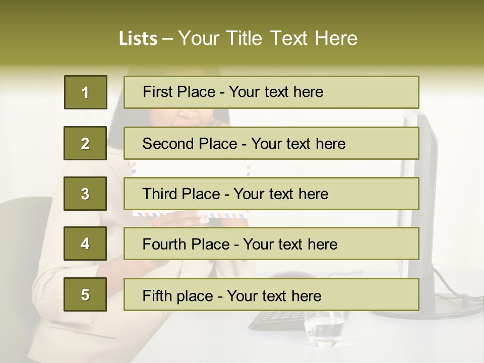 Hand Natural Letter PowerPoint Template