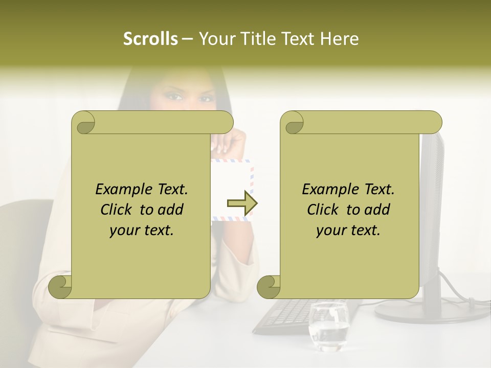 Hand Natural Letter PowerPoint Template