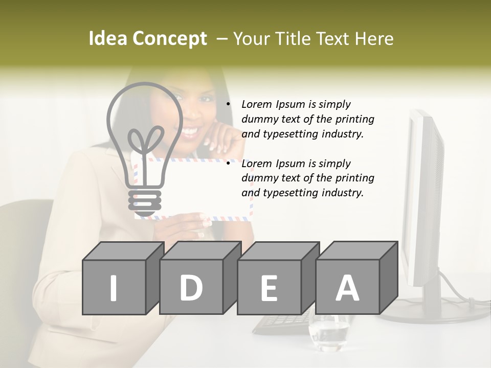 Hand Natural Letter PowerPoint Template