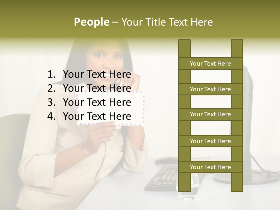 Hand Natural Letter PowerPoint Template