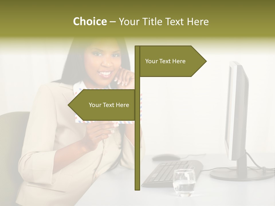 Hand Natural Letter PowerPoint Template