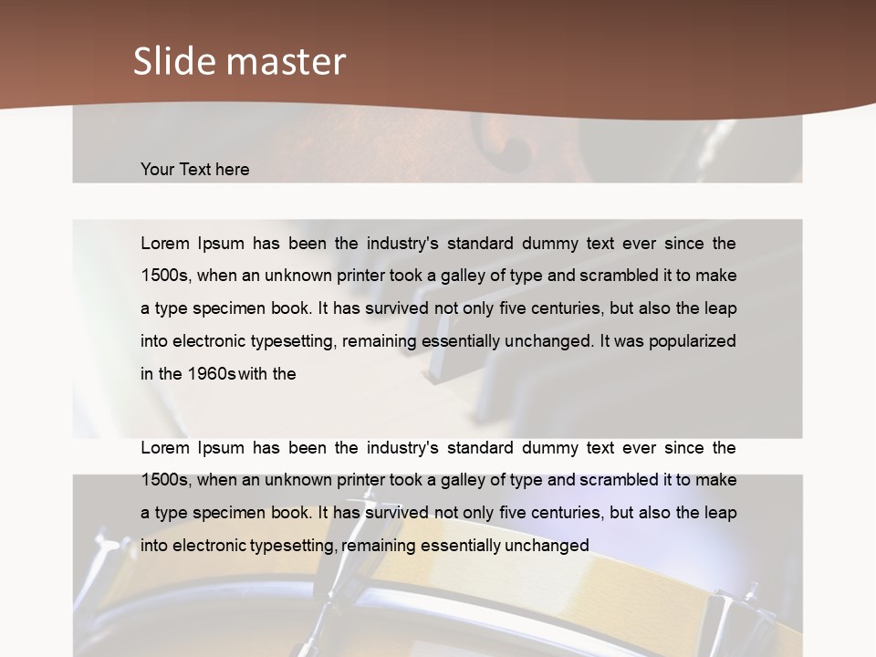 Background Banner Violin PowerPoint Template