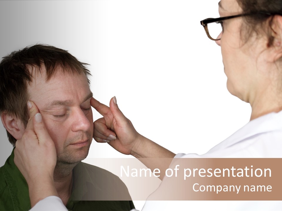 Eye Disease Finger Treat Acupressure PowerPoint Template