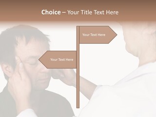 Eye Disease Finger Treat Acupressure PowerPoint Template