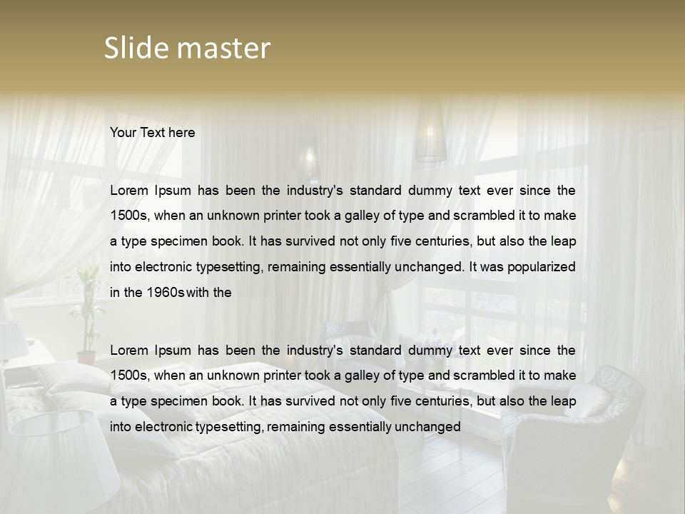 Comfort Living Decoration PowerPoint Template