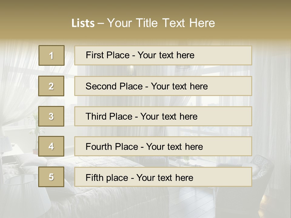 Comfort Living Decoration PowerPoint Template