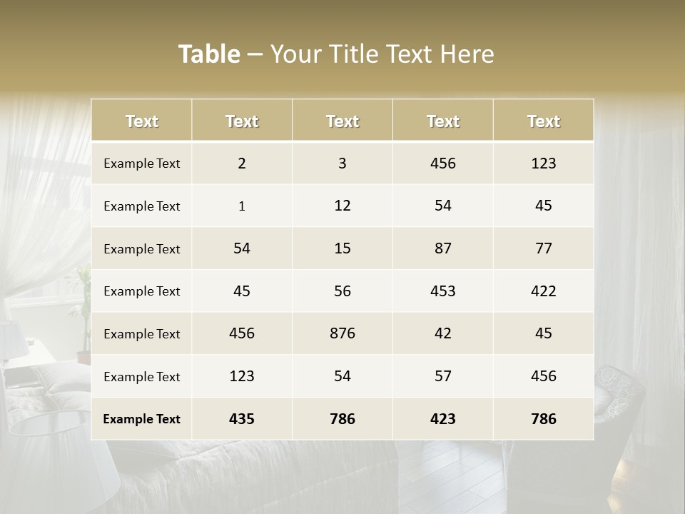Comfort Living Decoration PowerPoint Template