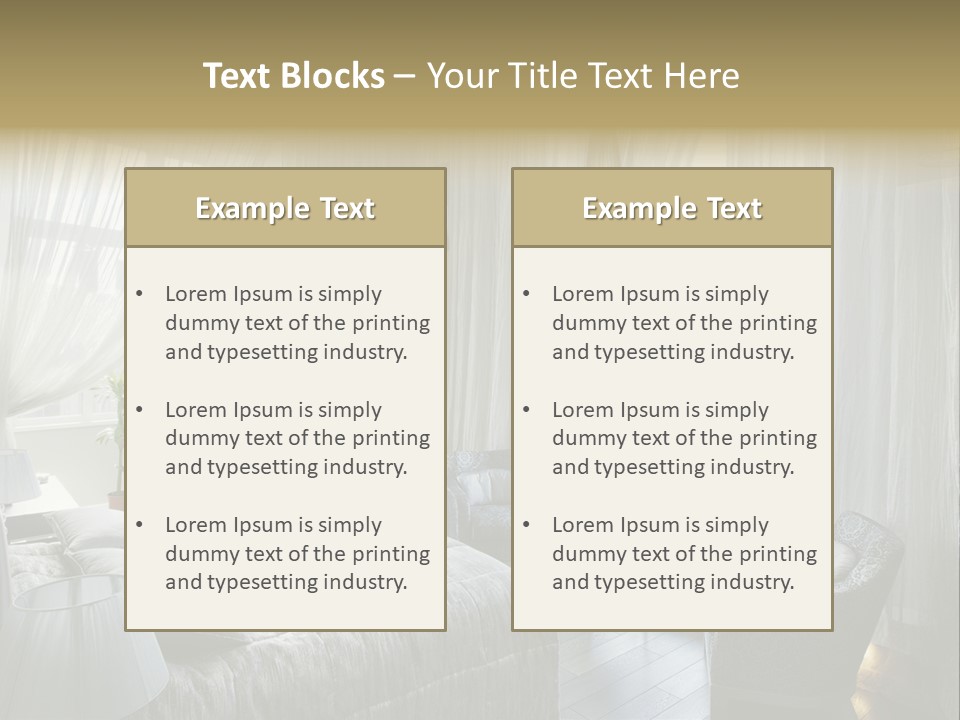 Comfort Living Decoration PowerPoint Template