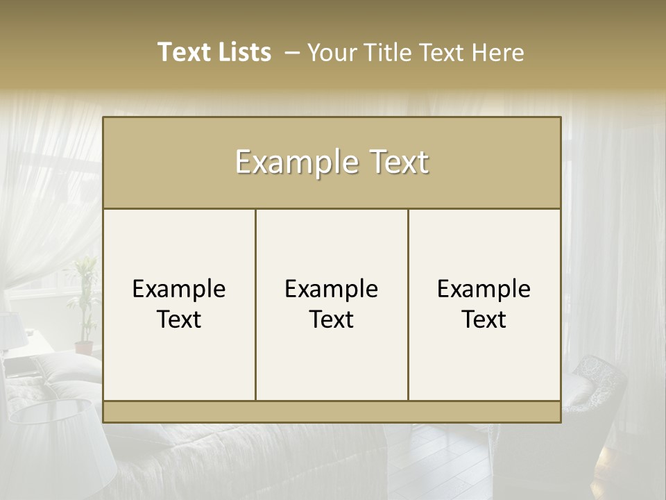 Comfort Living Decoration PowerPoint Template