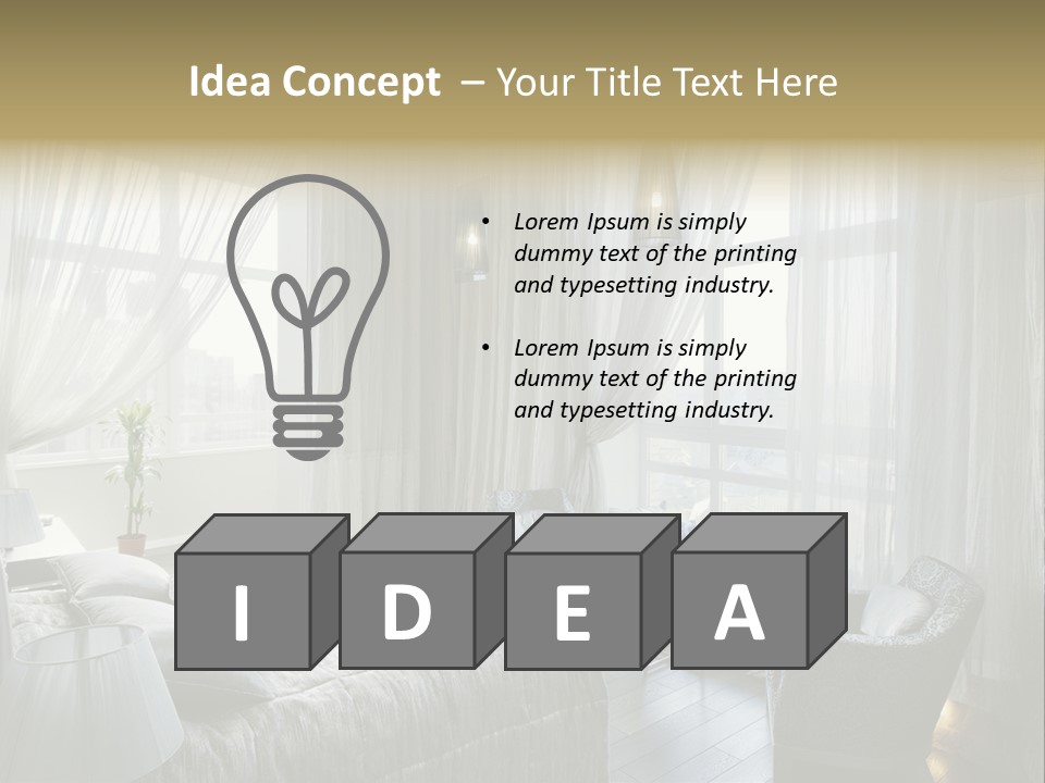Comfort Living Decoration PowerPoint Template