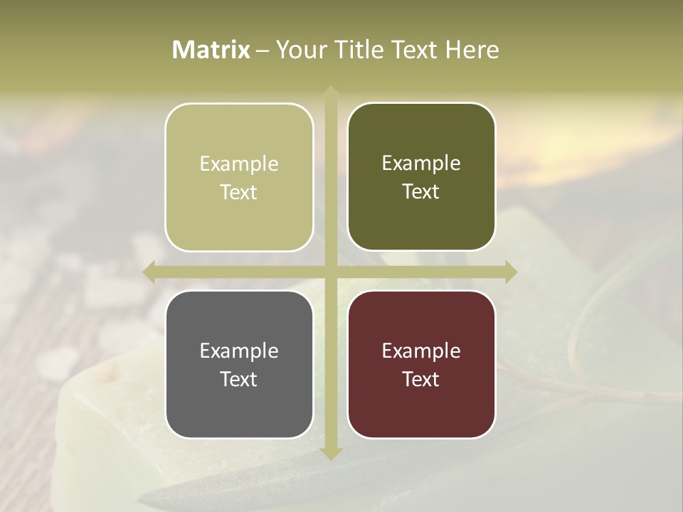 A Piece Of Soap With A Green Olive On It PowerPoint Template