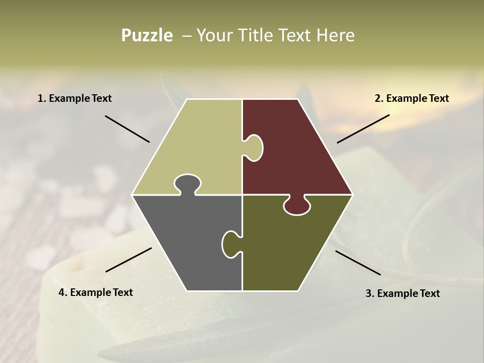 A Piece Of Soap With A Green Olive On It PowerPoint Template