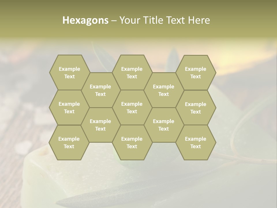 A Piece Of Soap With A Green Olive On It PowerPoint Template