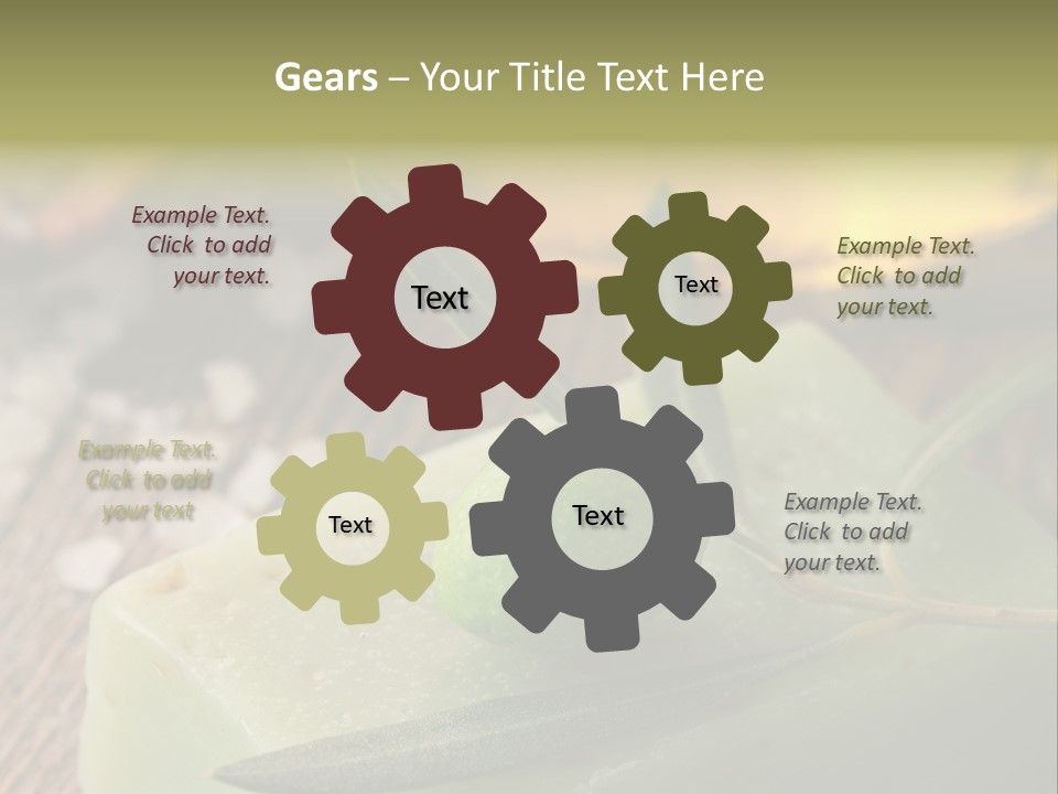 A Piece Of Soap With A Green Olive On It PowerPoint Template