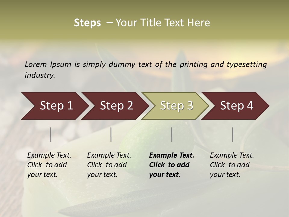 A Piece Of Soap With A Green Olive On It PowerPoint Template
