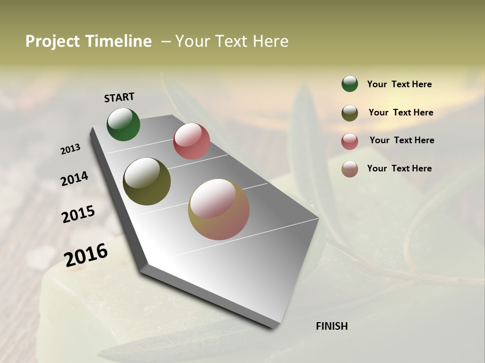 A Piece Of Soap With A Green Olive On It PowerPoint Template