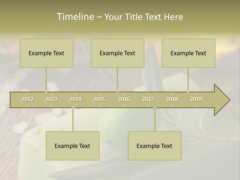 A Piece Of Soap With A Green Olive On It PowerPoint Template