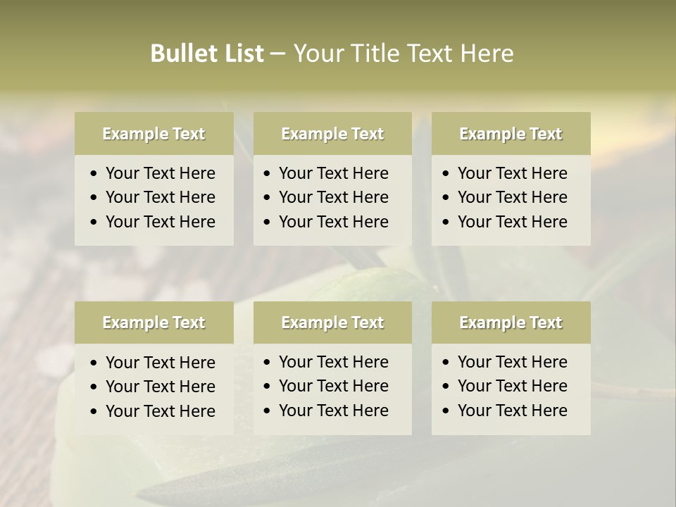A Piece Of Soap With A Green Olive On It PowerPoint Template