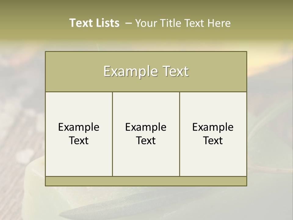 A Piece Of Soap With A Green Olive On It PowerPoint Template