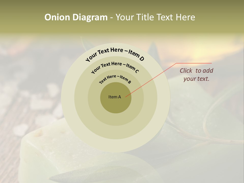 A Piece Of Soap With A Green Olive On It PowerPoint Template