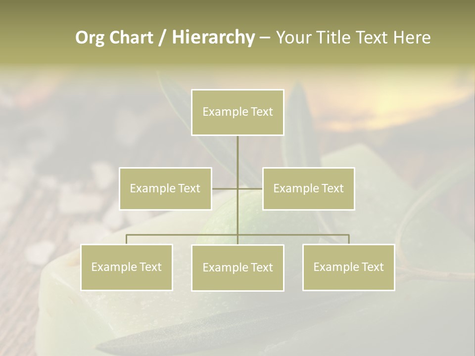 A Piece Of Soap With A Green Olive On It PowerPoint Template
